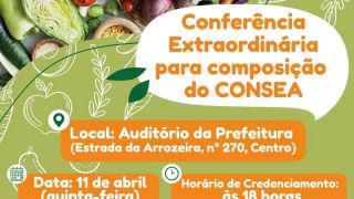 Vem aí a Conferência Extraordinária para composição do CONSEA, em Eldorado do Sul 