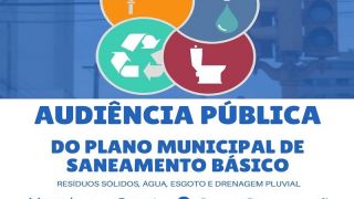 Audiência Pública debaterá o Plano Municipal de Saneamento Básico, de Camaquã, no dia 10 de abril