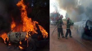 Corpo de Bombeiros atende incêndio veicular no Parque Eldorado, em Eldorado do Sul