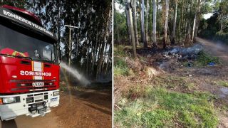 Corpo de Bombeiros atende incêndio em resíduos sólidos e vegetação, em Eldorado do Sul 
