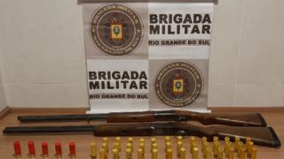 Brigada Militar prende dois homens, em Encruzilhada do Sul, por porte ilegal de arma de fogo