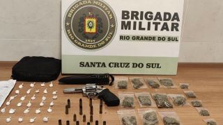 Adolescente é apreendido por tráfico de drogas e posse ilegal de arma, em Santa Cruz do Sul