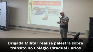 Brigada Militar promove palestra sobre segurança no trânsito em Jaguarão