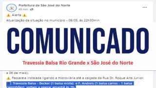 Balsa Rio Grande x São José do Norte volta a operar a partir das 7 horas desta terça, dia 7