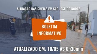 118 pessoas estão desabrigadas em São José do Norte, devido à elevação do nível da Lagoa
