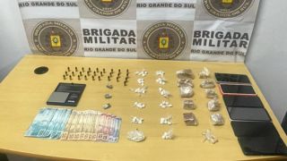Brigada Militar prende três pessoas, em Guaíba, por tráfico de drogas e porte ilegal de munição